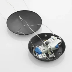 Arcchio LED-hengelampe Aleksi, Ø 45 cm, svart, metall, CCT Outlet