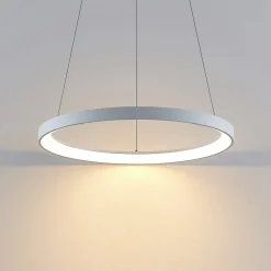 Arcchio LED-hengelampe Vivy, Ø 58 cm, hvit, metall| Butikkbelysning|Led-Innendørs