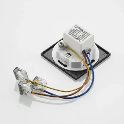 Arcchio LED-innbyggingslampe Vexi, 7,5 cm x 7,5 cm, svart, CCT| Led-Innendørs|Downlights