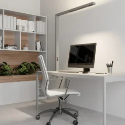 Arcchio LED-klemmelampe Jolinda, sølv, metall, dimbar| Kontorbelysning|Led-Innendørs