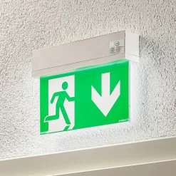 Arcchio LED-nødlys Nevian, oppladbart batteri, plexiglass, 19,8 cm høy Discount