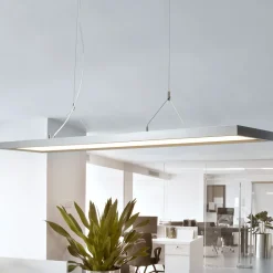 Arcchio LED-pendellampe Dorean, sølv, metall, 120 cm Best