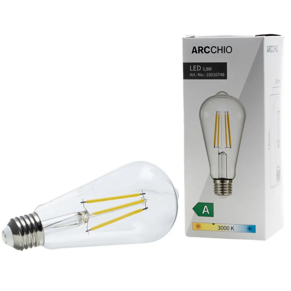 Arcchio LED-rustikkpære E27 3,8W 3000 K 806 lm Best