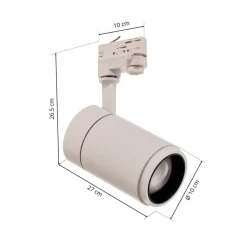 Arcchio LED-skinnespotlight Nanna, 3000K, hvit, DALI Clearance