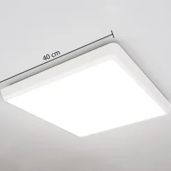 Arcchio LED-taklampe Augustin, 40 x 40 cm, hvit, IP54| Design- Og Hotellbelysning|Led-Innendørs