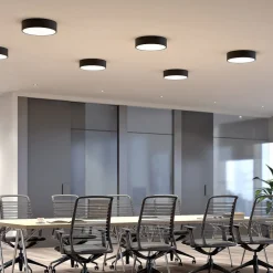 Arcchio LED-taklampe Noabelle, Ø 40 cm, svart, metall| Design- Og Hotellbelysning