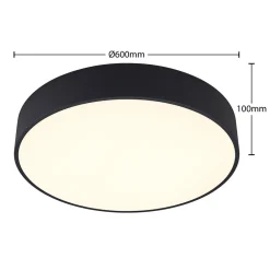 Arcchio LED-taklampe Noabelle, Ø 60 cm, svart, metall Online