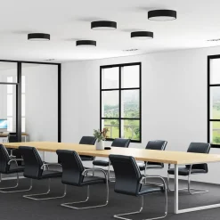 Arcchio LED-taklampe Vanida, svart, Ø 40 cm, opp/ned| Led-Innendørs|Taklamper