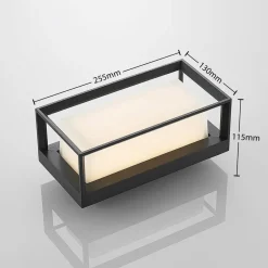 Arcchio LED-vegglampe Ismera, antrasitt/opal, IP65, glass| Kommersiell Utebelysning|Led-Utendørs