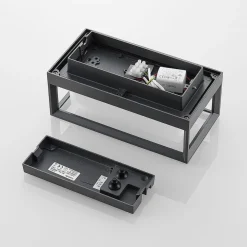 Arcchio LED-vegglampe Ismera, antrasitt/opal, IP65, glass| Kommersiell Utebelysning|Led-Utendørs