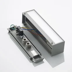 Arcchio LED-vegglampe Lengo, 25 cm, grå, 2 lyskilder, CCT| Kommersiell Utebelysning|Terrassebelysning