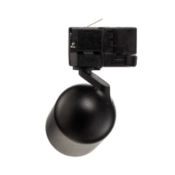 Arcchio skinnespot Brinja, svart, Ø 7 cm, 3-fase| Kontorbelysning|Skinnesystem