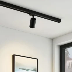 Arcchio skinnespot Brinja, svart, Ø 6 cm, 3-fase Best