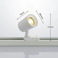 Arcchio skinnespot Iavo, hvit, 13 cm, 3-faset, GU10