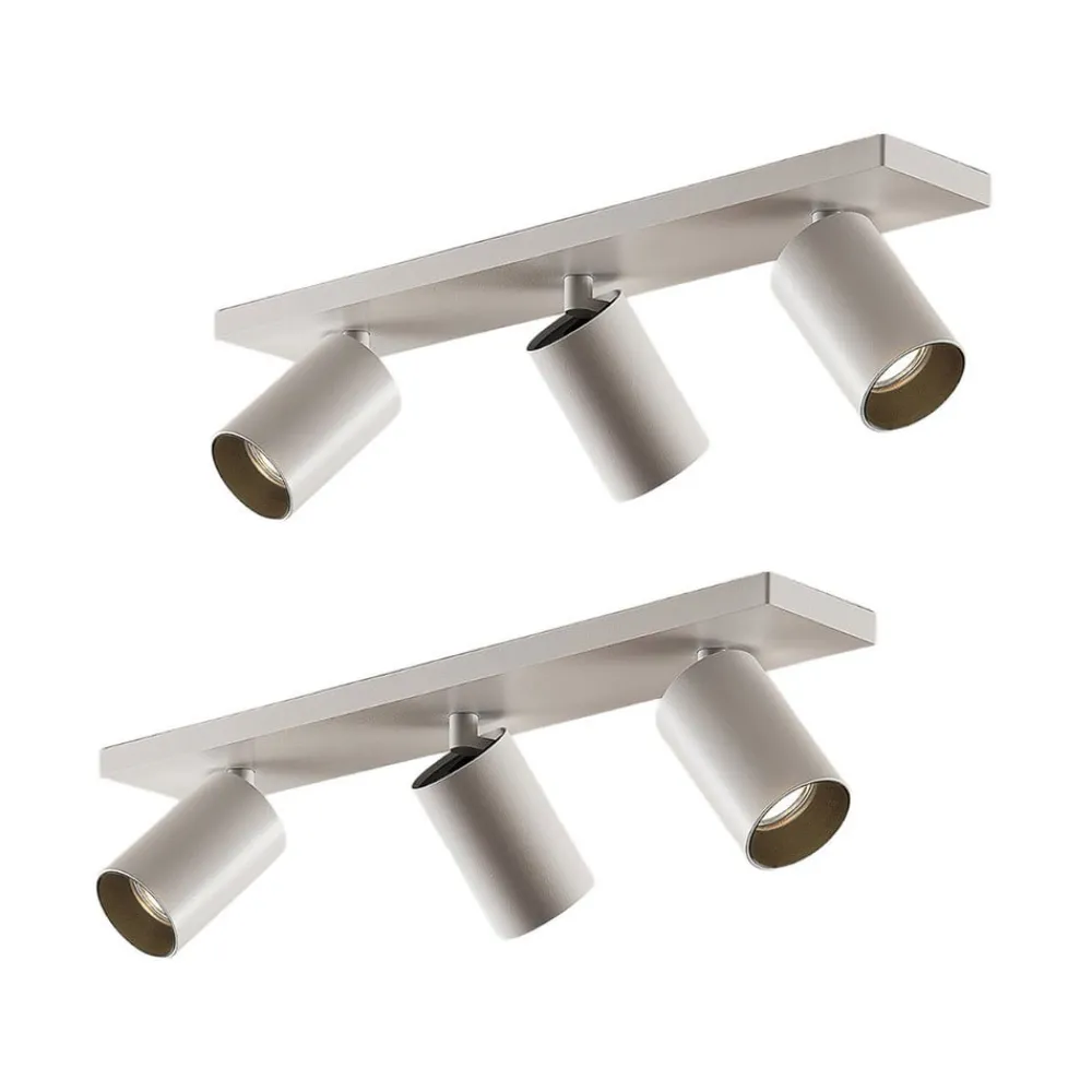 Arcchio spotlight Brinja, sett med 2, hvit, kantet, 3 lyskilder, GU10| Butikkbelysning|Design- Og Hotellbelysning