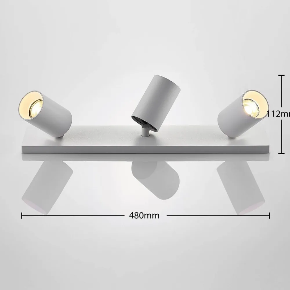 Arcchio spotlight Brinja, sett med 2, hvit, kantet, 3 lyskilder, GU10| Butikkbelysning|Design- Og Hotellbelysning