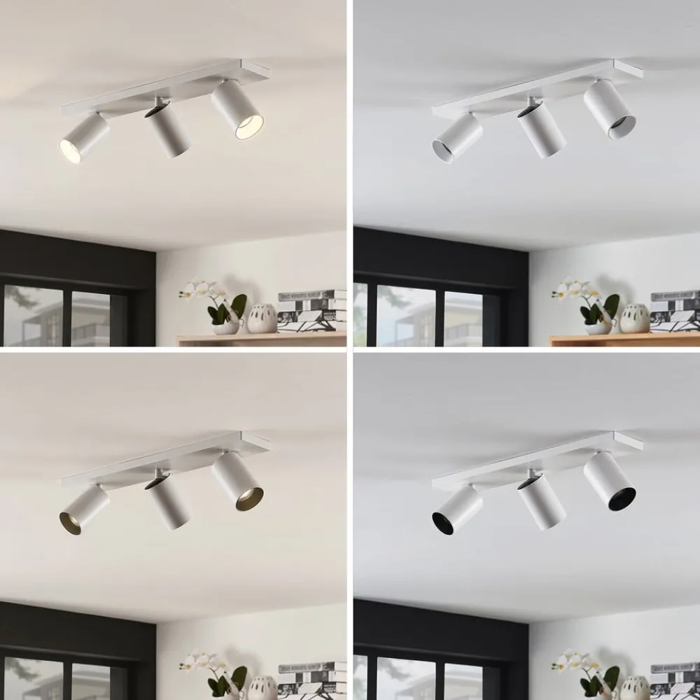 Arcchio spotlight Brinja, sett med 2, hvit, kantet, 3 lyskilder, GU10| Butikkbelysning|Design- Og Hotellbelysning