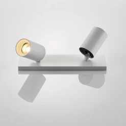 Arcchio spotlight Brinja, hvit, kantet, Ø 6 cm, 2 lyskilder, GU10| Butikkbelysning|Design- Og Hotellbelysning