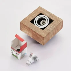 Arcchio spotlight Vince, 14 x 14 cm, trefarget, metall, GU10| Butikkbelysning|Kontorbelysning