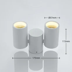 Arcchio taklampe Gesina, 2-lys, hvit, aluminium, 17,5 cm Best