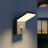 Arcchio utendørs LED-vegglampe Yolena, sensor, antrasitt, aluminium| Kommersiell Utebelysning|Vegglamper Med Sensor
