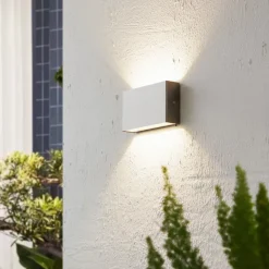 Arcchio utendørs LED-vegglampe Karline, 1060 lm, stål, IP65| Kommersiell Utebelysning|Led-Utendørs