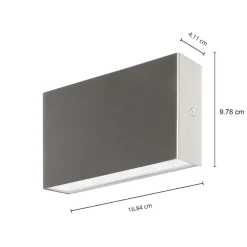 Arcchio utendørs LED-vegglampe Karline, 1060 lm, stål, IP65| Kommersiell Utebelysning|Led-Utendørs