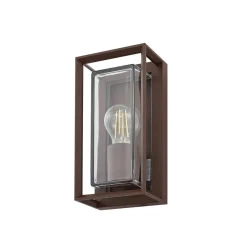 Arcchio utendørs vegglampe Ismera, rustfarget, IP65, glass, E27 Discount