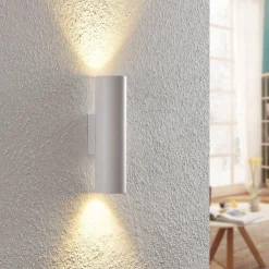 Arcchio vegglampe Brinja, hvit, metall, opp/ned, GU10 Outlet