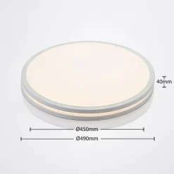 Lindby Arnim LED-taklampe, hvit, plast, Ø 49 cm, IP44 Online