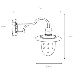 Lucide Aruba utendørs vegglampe, Ø 25 cm, rustbrun Sale