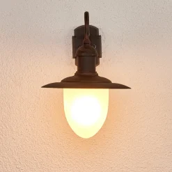 Lucide Aruba utendørs vegglampe, Ø 25 cm, rustbrun Sale