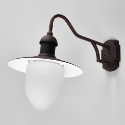 Lucide Aruba utendørs vegglampe, Ø 25 cm, rustbrun Sale