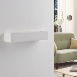 Lindby Arya vegglampe, opp/ned, hvit, gips, G9, 2 lyskilder, lakkerbar New