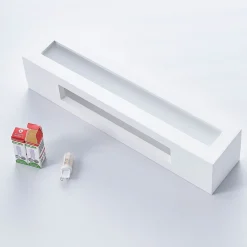 Lindby Arya vegglampe, opp/ned, hvit, gips, G9, 2 lyskilder, lakkerbar New