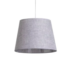 EMIBIG LIGHTING Ascot pendellampe, Ø 38 cm, grå, stoff, desentralisert| Pendellamper