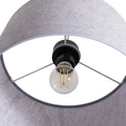 EMIBIG LIGHTING Ascot pendellampe, Ø 38 cm, grå, stoff, desentralisert| Pendellamper