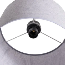 EMIBIG LIGHTING Ascot pendellampe, Ø 38 cm, grå, stoff, desentralisert| Pendellamper