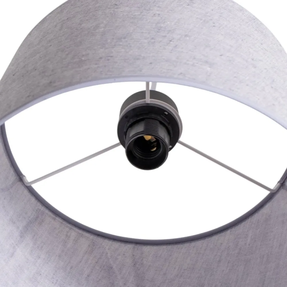 EMIBIG LIGHTING Ascot pendellampe, Ø 38 cm, grå, stoff, desentralisert| Pendellamper