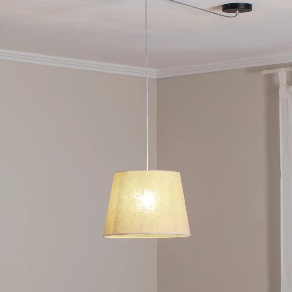 EMIBIG LIGHTING Ascot pendellampe, beige, Ø 38 cm, stoff, desentralisert| Pendellamper
