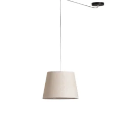 EMIBIG LIGHTING Ascot pendellampe, beige, Ø 38 cm, stoff, desentralisert| Pendellamper