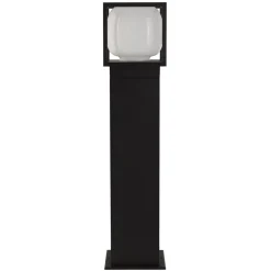 Searchlight Athens LED-gatelampe, IP54, svart, høyde 65 cm, metall| Gatebelysning, Pullert Belysning