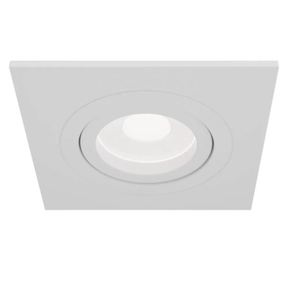 Maytoni Atom downlight, GU10, hvit, kantet ramme Clearance