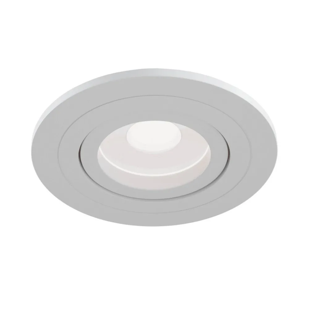 Maytoni Atom downlight, GU10, hvit, rund ramme New