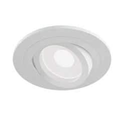 Maytoni Atom downlight, GU10, hvit, rund ramme New