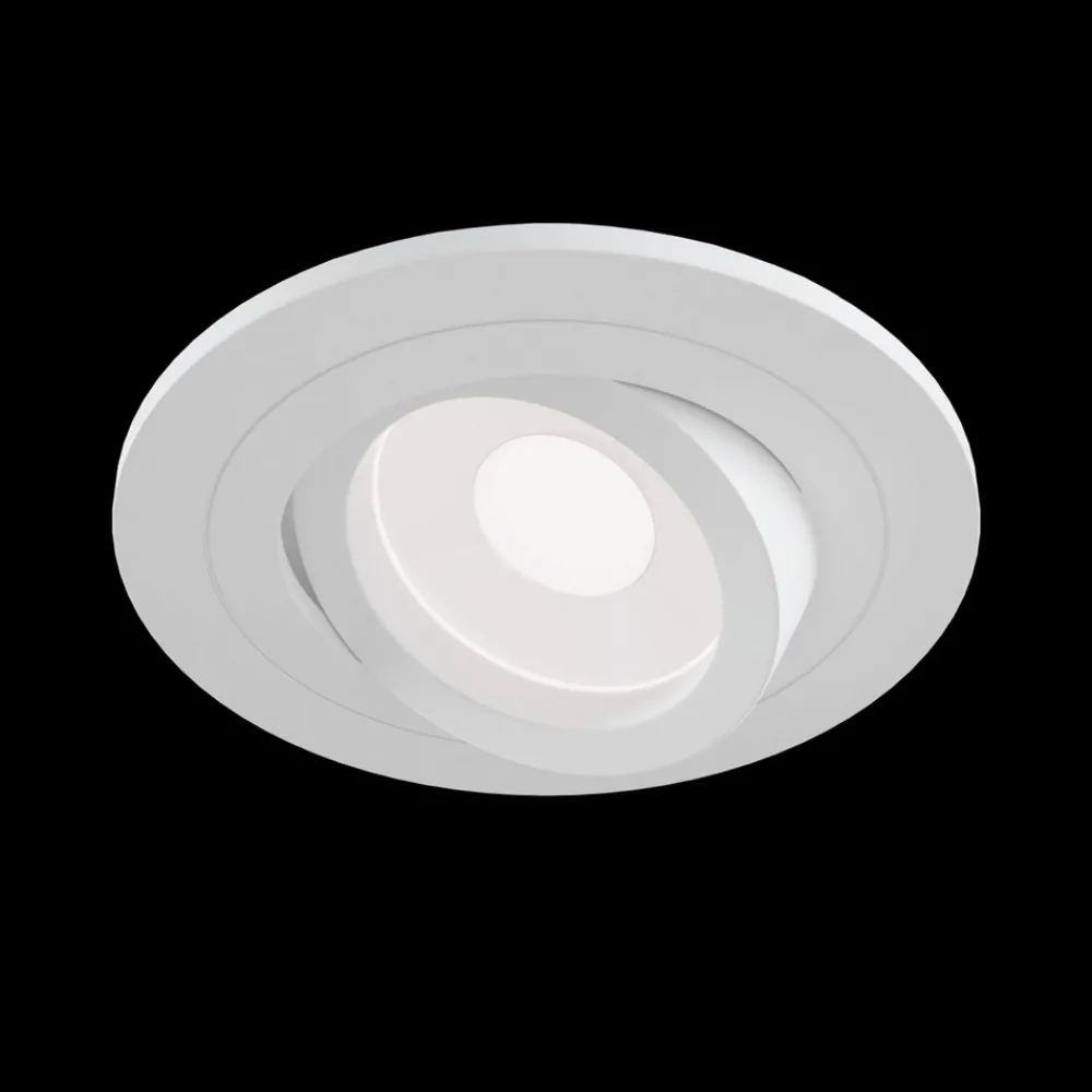 Maytoni Atom downlight, GU10, hvit, rund ramme New