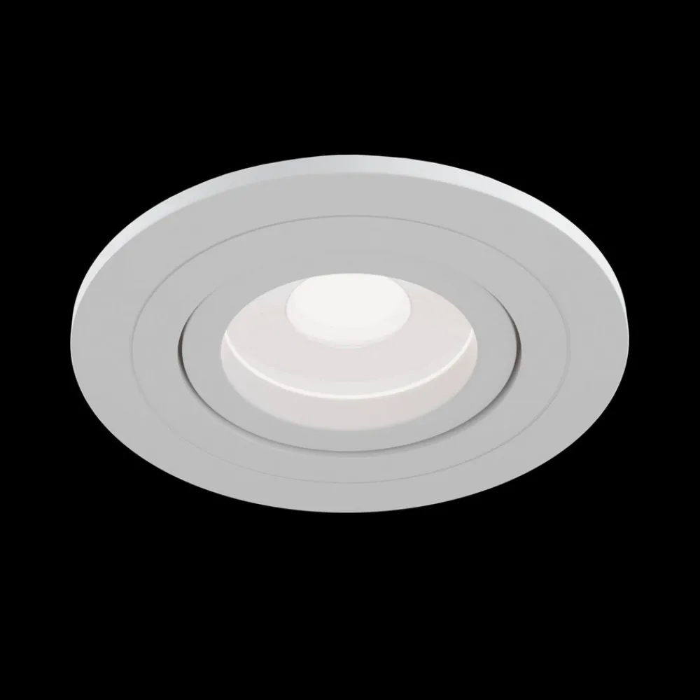 Maytoni Atom downlight, GU10, hvit, rund ramme New