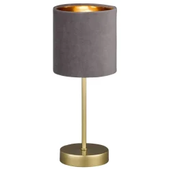 FISCHER & HONSEL Aura bordlampe, fot gull, skjerm grå/gull| Bordlamper