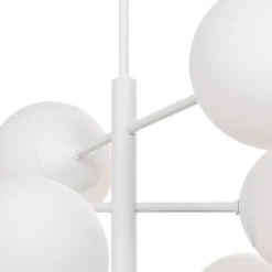 Domiluce Aurora hengelampe, hvit, Ø 60 cm, 6 lyskilder, glass, E14