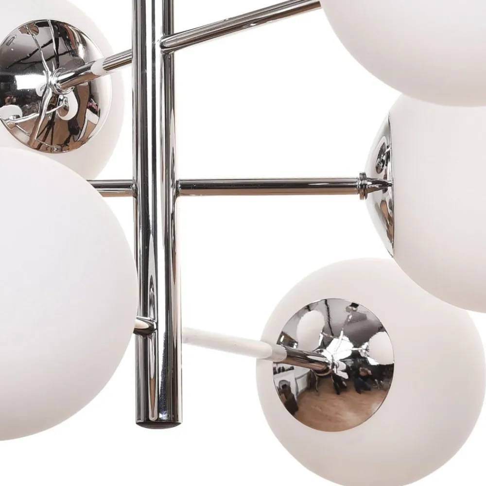 Domiluce Aurora hengelampe, krom, Ø 60 cm, 6 lyskilder, glass, E14| Pendellamper